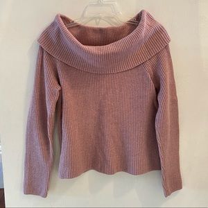Pink cowl neck sweater